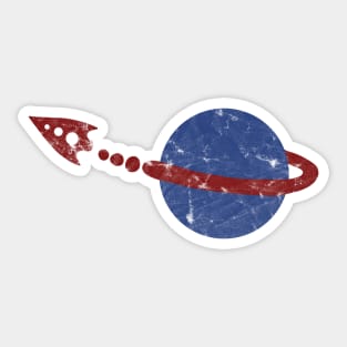 Space Travel Logo Sticker